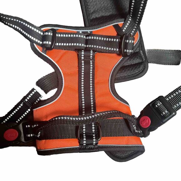 Roses And Poetry Dog Harness Outdoor Orange Size XL No Pull - Picture 2 of 7